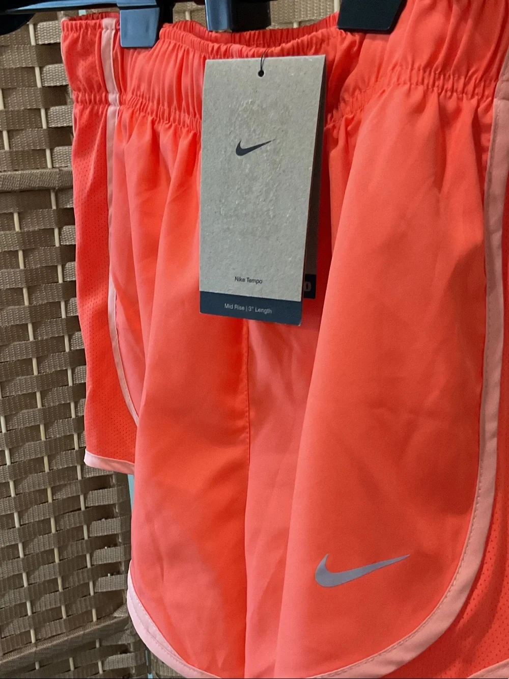 Nike Coral-Pink Tempo Athletic Running Shorts 3”